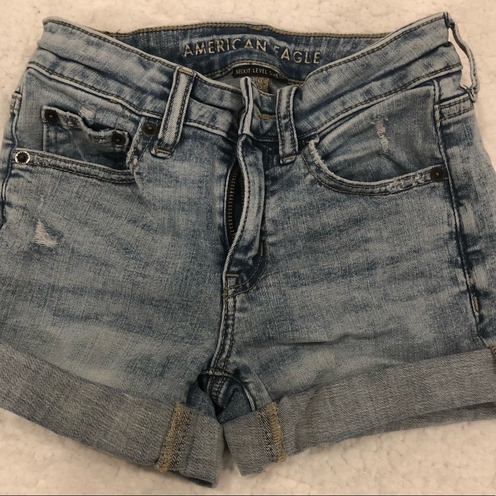 Like new American Eagle size 00 jean shorts